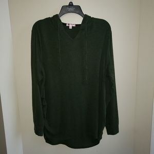 Feathers Maternity army green hooded sweatshirt